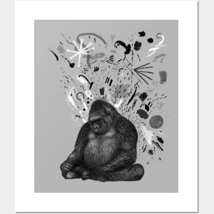 Moody Gorilla Posters and Art